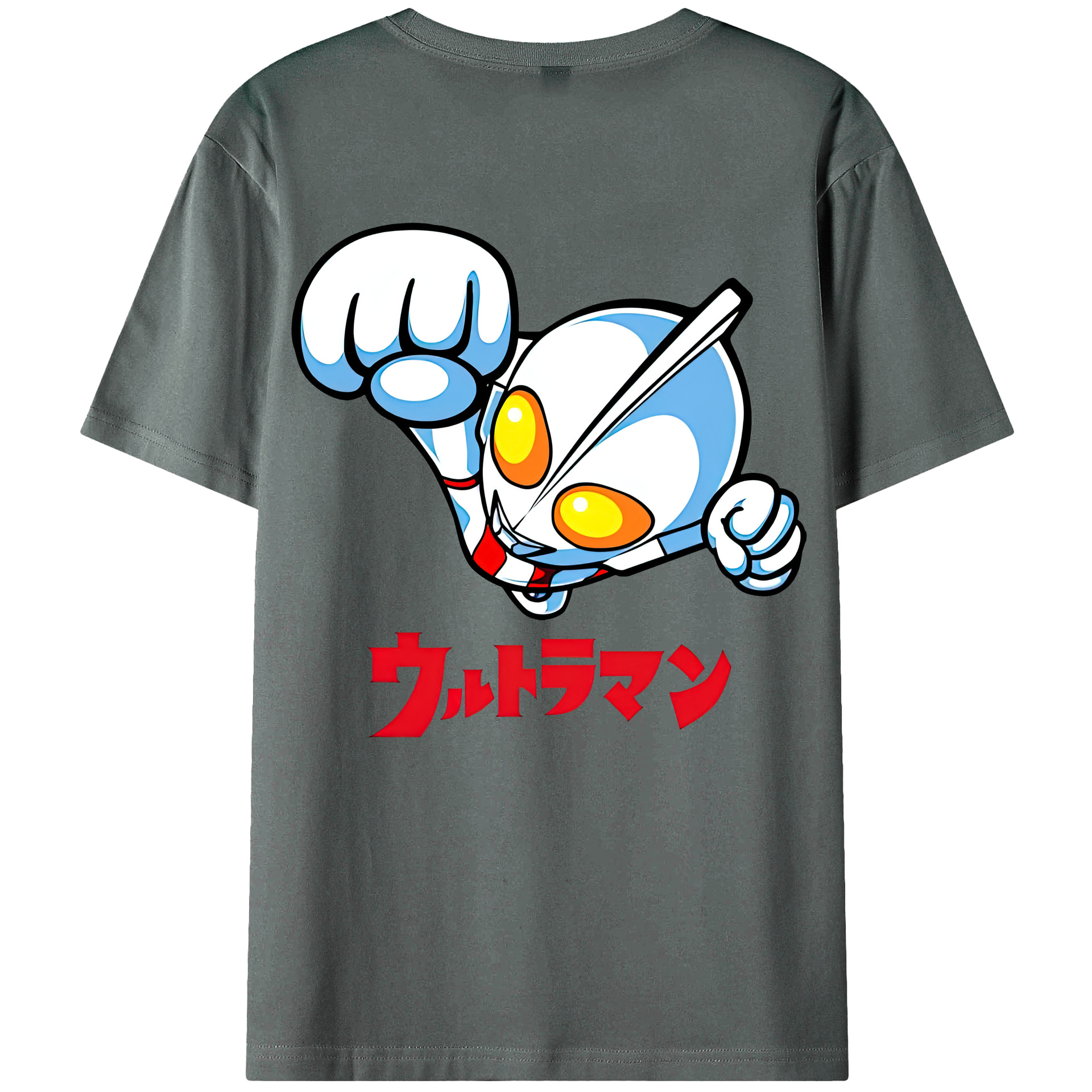 （画像用） ウルトラマン Ultraman 綿100％ メンズ半袖Tシャツ（バックプリント） 通気性